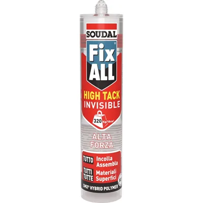 Adesivi e sigillanti Fix ALL High Tack Invisible trasparente 290 ml