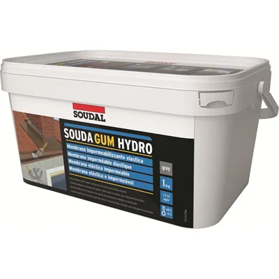 Adesivi e sigillanti Soudagum Hydro membrana liquida impermeabilizzante grigio kit 1 kg