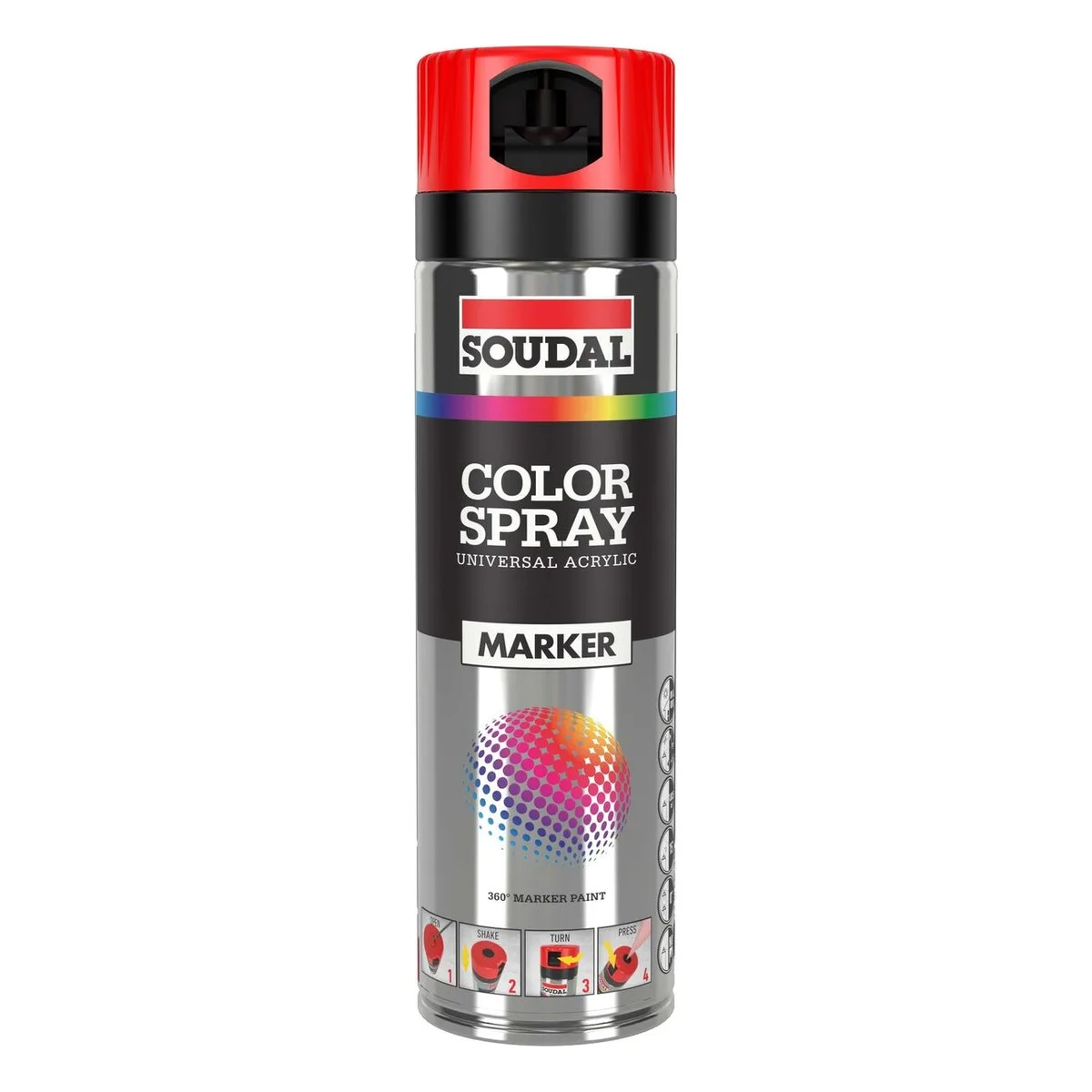 Soudal Color Spray Marker bianco 500 ml image 1