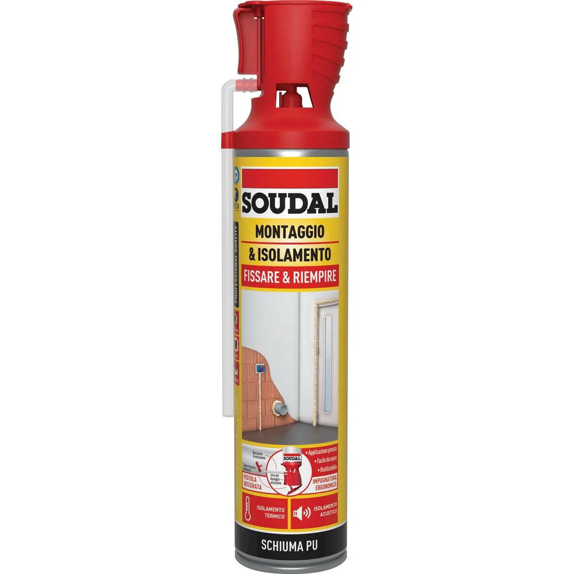 Soudal Schiuma montaggio e isolamento Genius Gun champagne 600 ml
