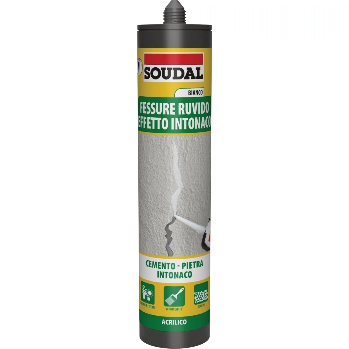 Soudal Sigillante acrilico effetto intonaco ruvido bianco 300 ml